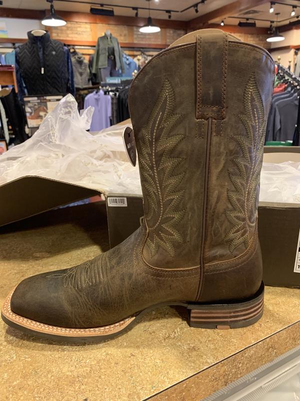Size 10 Ariat Mens Ridin High Western Boots MENS ARIAT RIDIN HIGH DESERT TAN /DARK BRICK BOOTS |10042469  main image 4