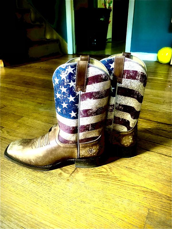 Ariat Men\'s Circuit Proud Western Boots Distressed American Flag Size 8.5 D Ariat® Men main image 4