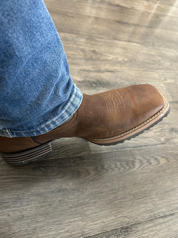 10074205 Ariat Men's Hybrid Rancher Patriot Wide Square Toe Cowboy Boot - Earth / Navy main image 0