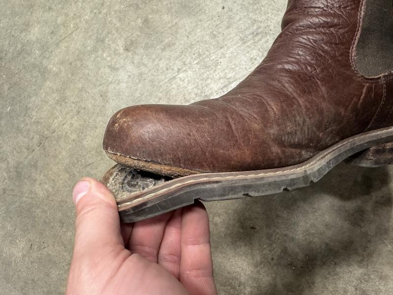 Customer photo for "6-month in and the sole started to become detached"