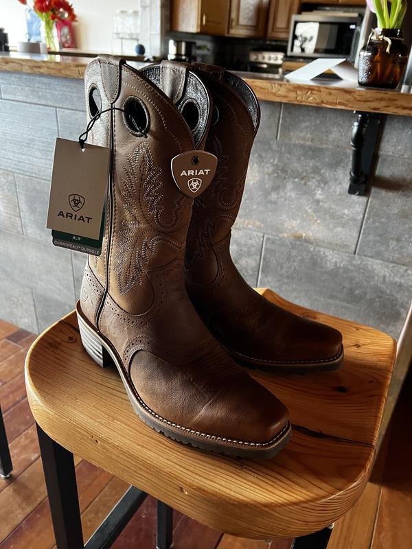 Hybrid Roughstock Square Toe Western Boot Ariat