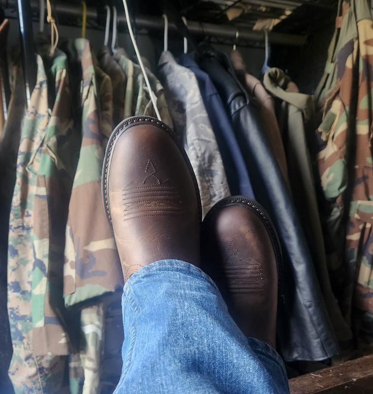 Ariat Groundbreaker - Stivali Da Lavoro Uomo Con Puntale In Acciaio - Pelle Pieno Fiore