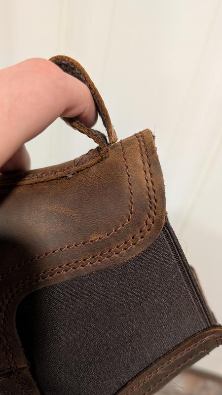 Customer photo for "Pull loops broke immediately on first wear"