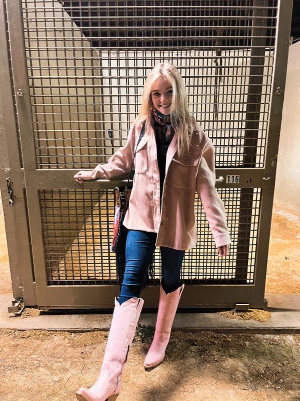 Cowgirl Boots Pink Boots Outfit Ideas Boots Joggers With Heels