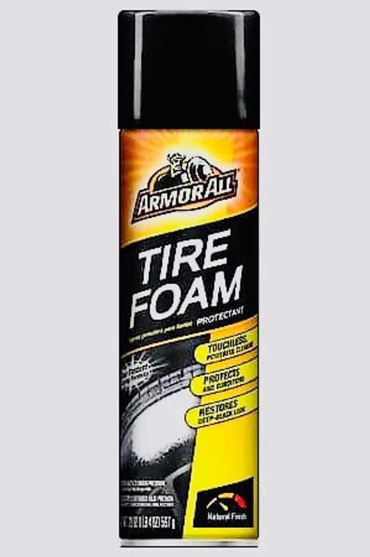 Armor All Tire Foam, Tire Cleaner Spray for Cars, Trucks, Motorcycles, 20  Oz Each, 1.25 Pound (Pack of 1)