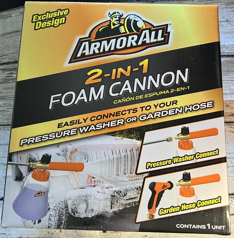  Armor All 2-in-1 Foam Cannon Kit Includes Foam Cannon, Foam  Applicator and Ergonomic Adaptor, 3 Count Car Wash Snow Foam Formula,  Cleaning Concentrate Soap 50 Fl Oz (Pack of 4) : Automotive