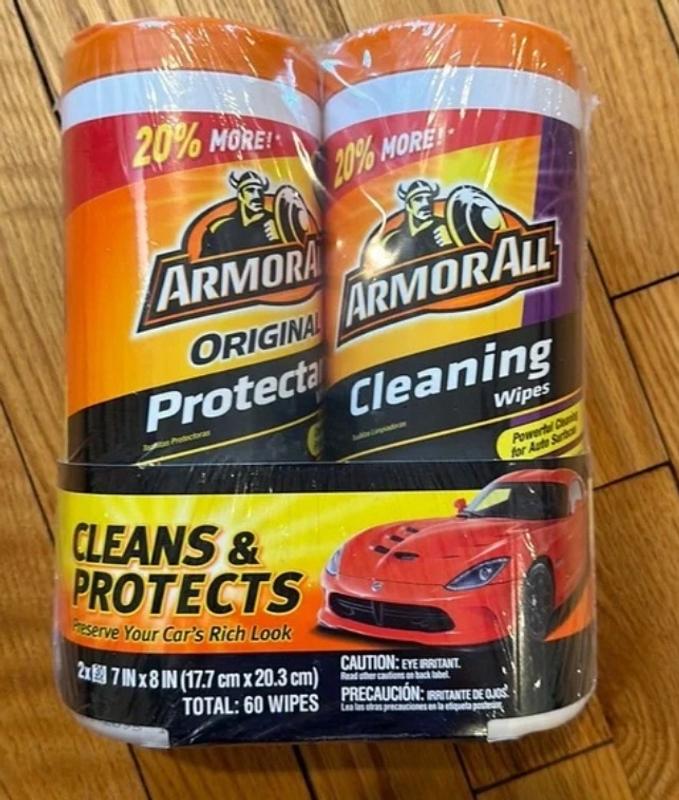 Armor All Leather Wipes Cleans, Conditions & Protects, 2 Wipes