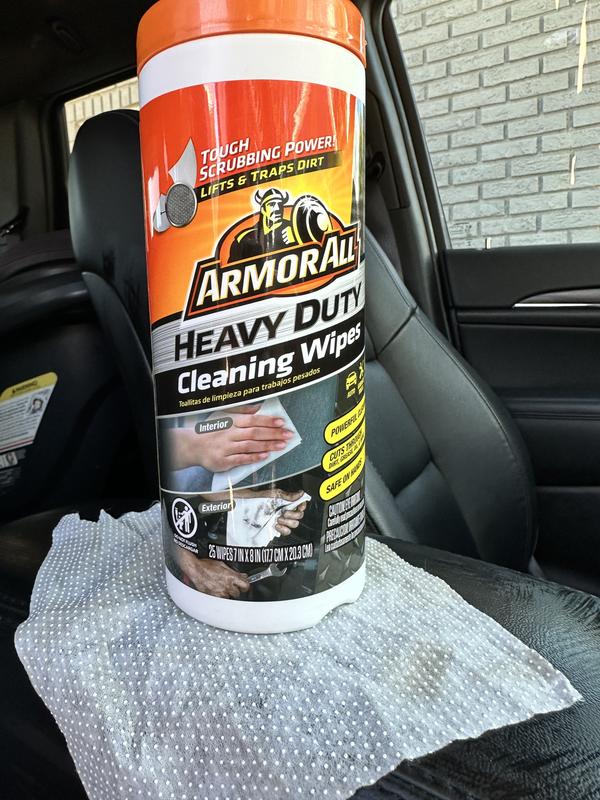 Armor All Car Interior Cleaner Wipes, Car Interior Cleaning Wipes for Dirt  and Dust in Cars, Trucks and Motorcycles, 25 Count