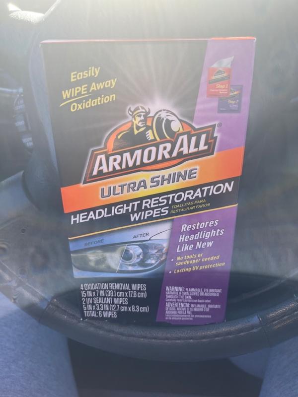 Armor All Ultra Shine Headlight Restoration Wipes 6-Count Car