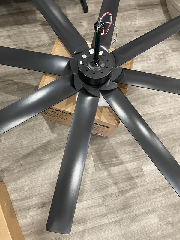 Duclsaty Industrial Fan 72-in Black Ceiling Fan Without Light and ...