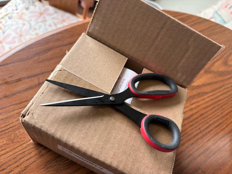Arrow Fastener 2.5-in Stainless steel Ergonomic TPE Scissors in the ...