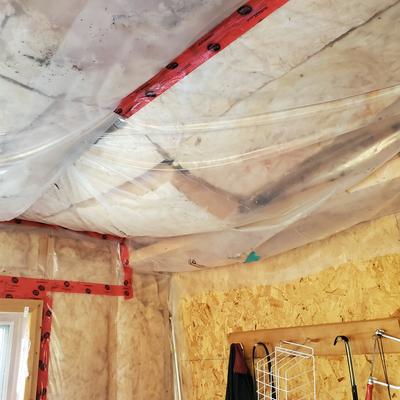 Vapor barrier in progress