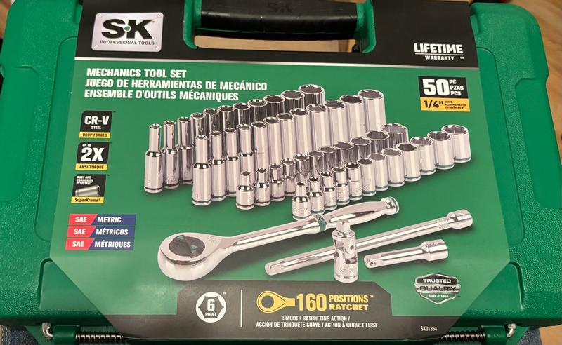 SK Tools 40713 1/4in. Drive 6-Point Metric Standard Chrome Socket