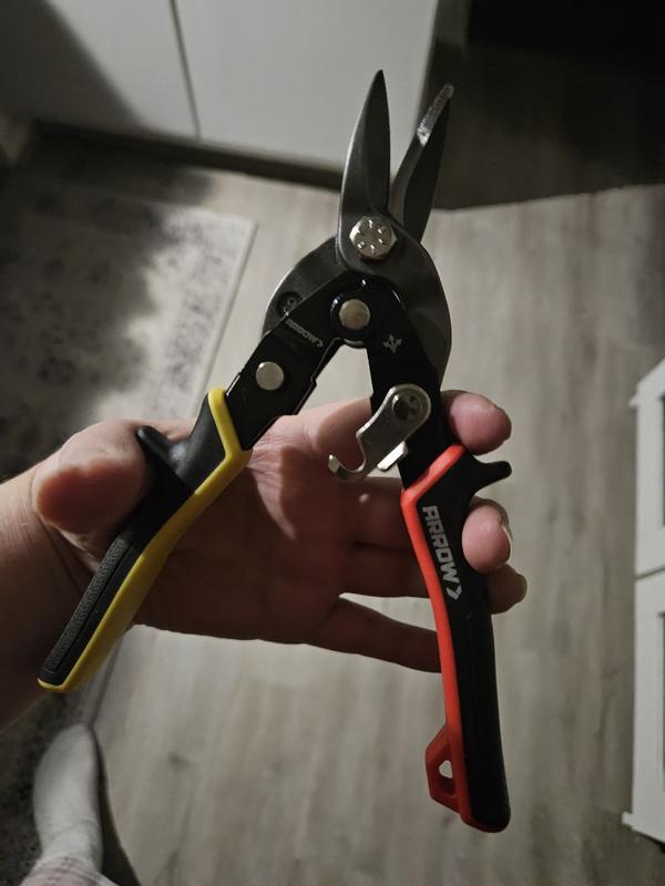 Arrow Fastener 8 in. Straight-Cut, Force Saving Aviation Snips