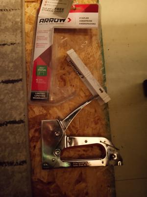 Arrow T-2025-6 Stapler and Wire Tacker, 1/4 in L Leg