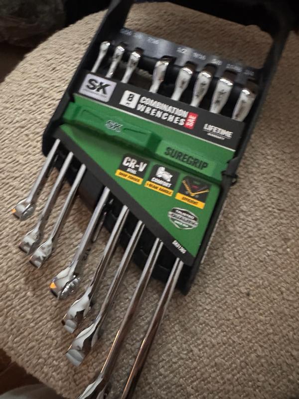 SK SK01365 8 Piece SAE Combination Wrench Set - Arrow Tool Group