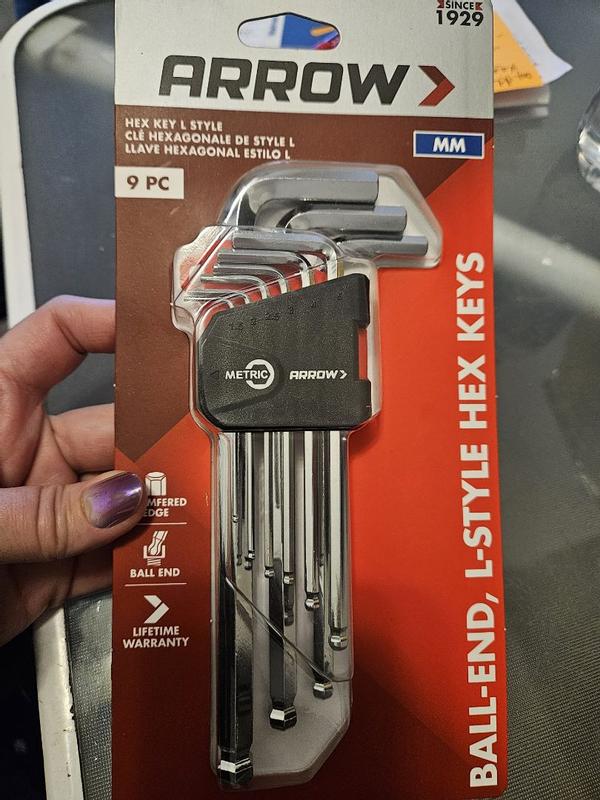 Arrow Fastener Assorted Metric 9 -Pieces Hex key set in the Hex Keys ...