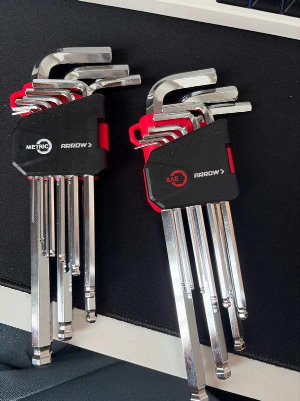 Arrow Fastener Assorted Metric and standard (SAE) 9 -Pieces Hex key set ...