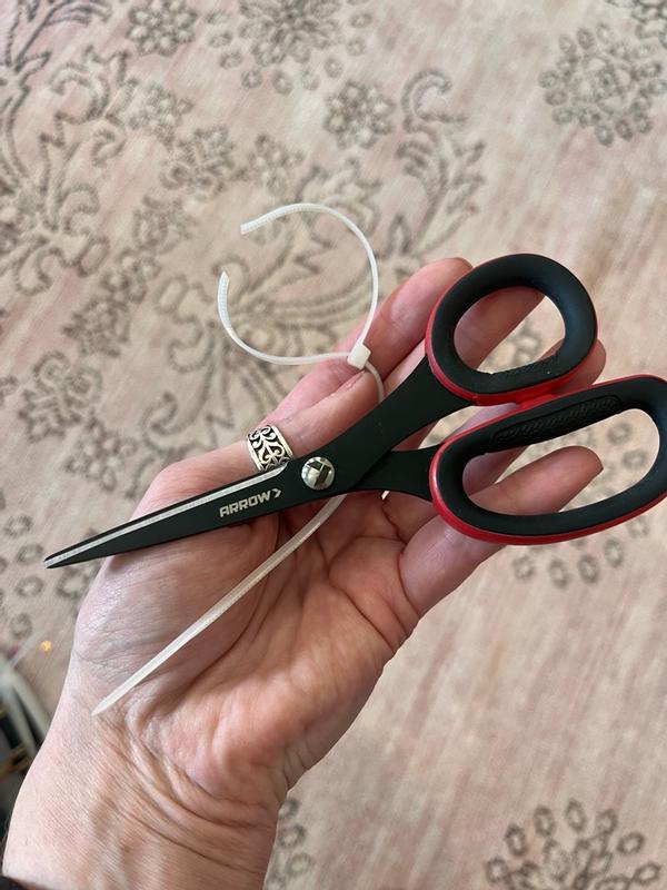 Arrow Fastener 2.5-in Stainless steel Ergonomic TPE Scissors in the ...