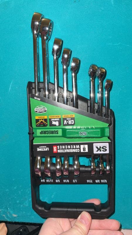 SK SK01365 8 Piece SAE Combination Wrench Set - Arrow Tool Group