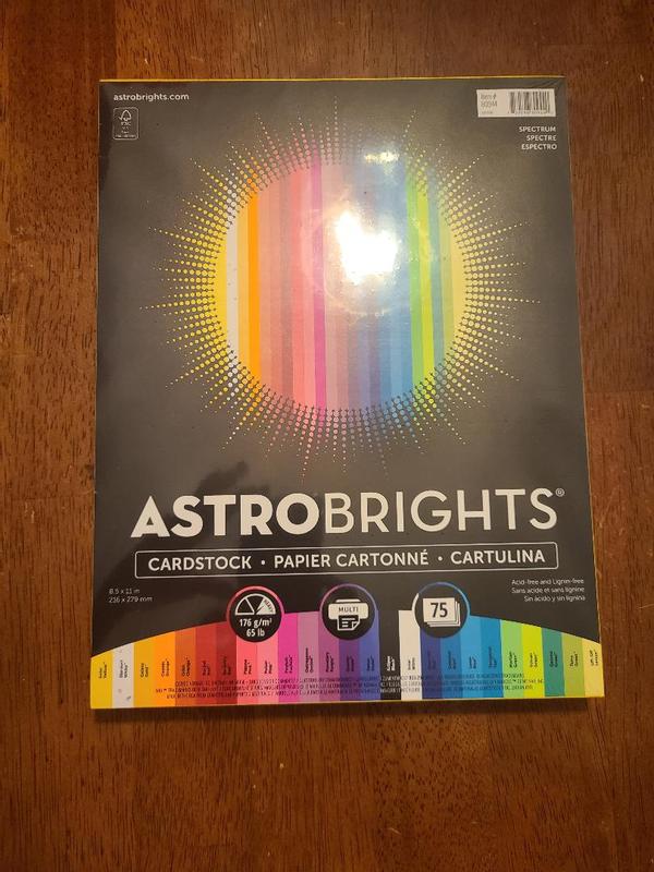 Astrobrights Color Paper, 8.5 x 11, 24 lb/89 gsm, Spectrum 5