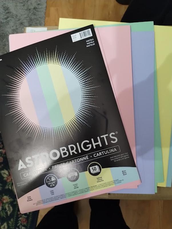 Astrobrights Colored Cardstock, 8.5 inch x 11 inch, 65 lb/176 gsm, Cream, 50 Sheets
