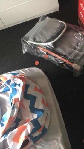 my babiie coral chevron