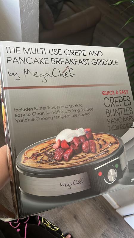 MegaChef Nonstick Crepe and Pancake Maker Breakfast Griddle