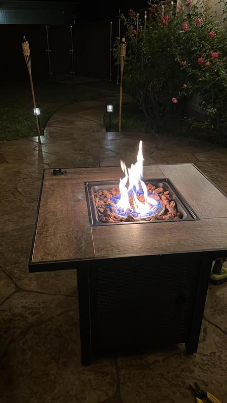 Easy to assemble. In 30  min you are done. Your drinks and phone on the surface are safe. Nice heat.