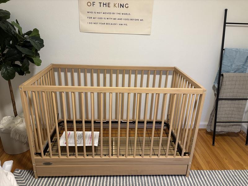 Very happy with the crib. Sturdy, beautiful, and perfect!