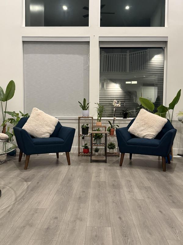 Beautiful accent chair completes the setting