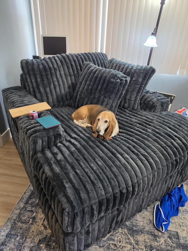 TCブラウンM Ashley Midnight Madness Brown Oversized Chaise Lounge | Homemakers