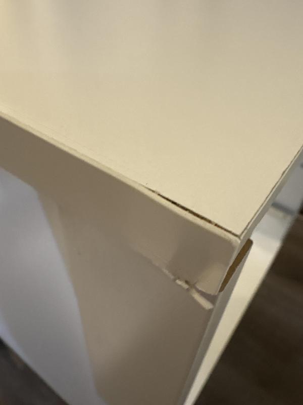 Warped edging out of box