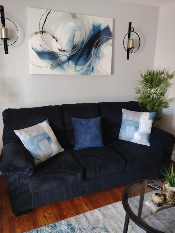 Ashley Simplejoy Navy Sofa | Homemakers