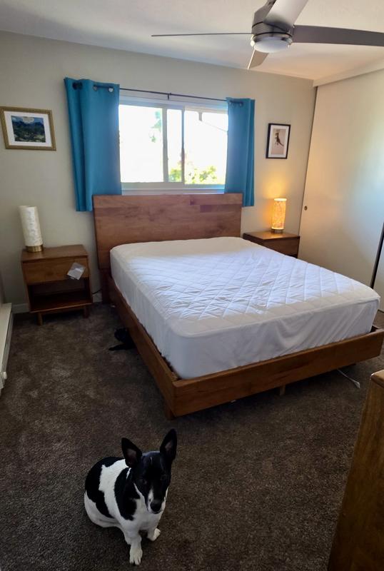 Beautiful! Well made and sturdy.  Fits my large bedroom well with room to spare.