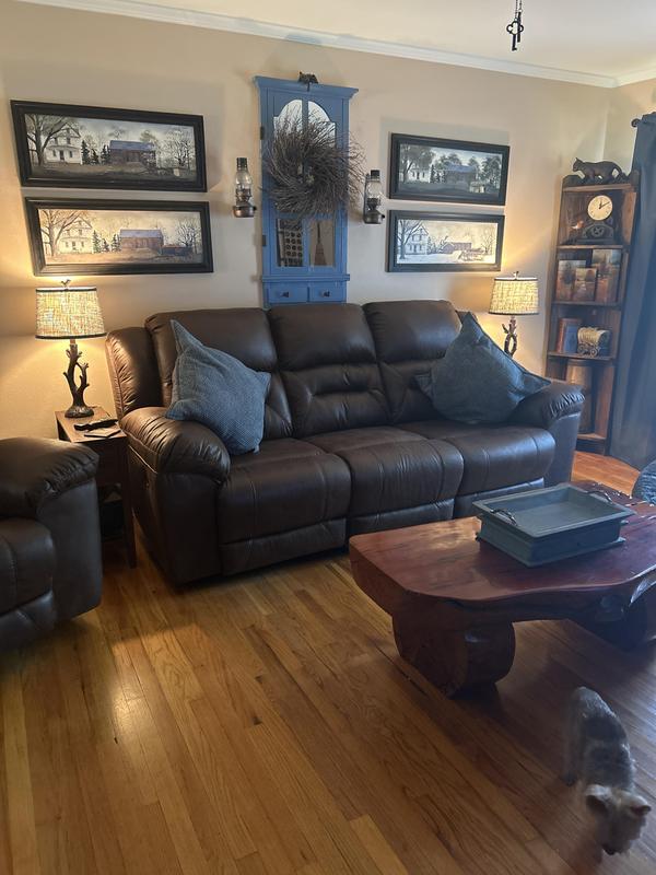 Ashley Stoneland Fossil Reclining Sofa | Homemakers Furniture