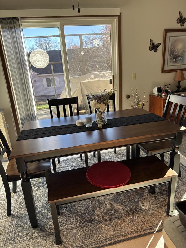 Ashley Furniture Signature Design – Owingsville Dining Bench rettangolari, Colore: Nero e Marrone