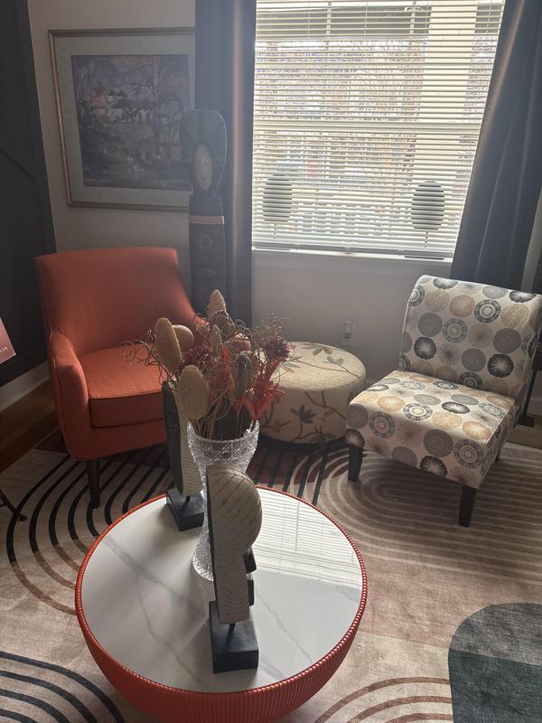 Great Chair adds color and comfort to my living space, Love it!