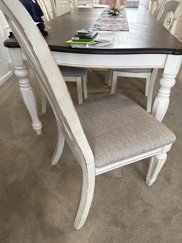 Signature Design by Ashley Realyn Chipped White Ribbon Back Dining ...