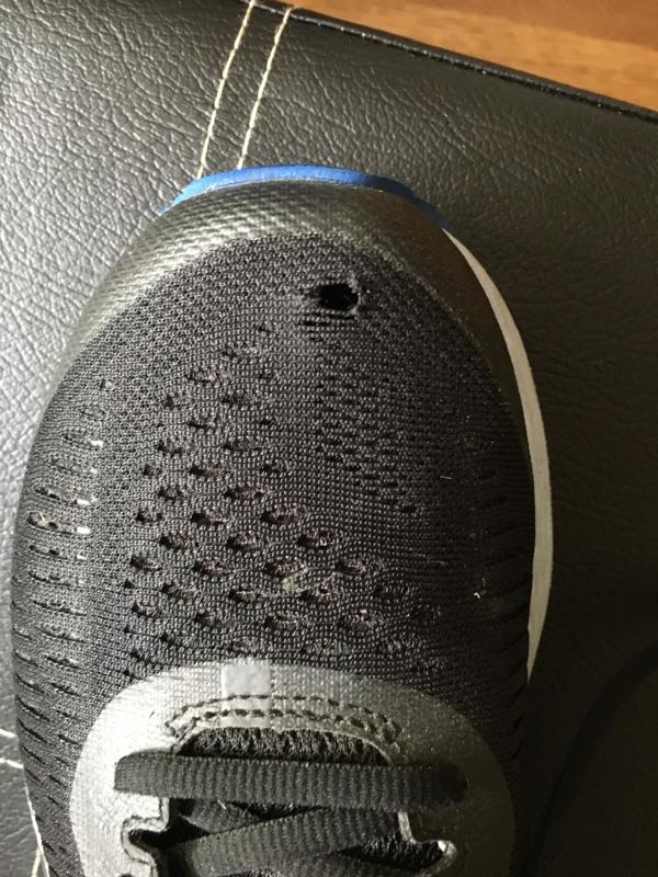 Hole in top of shoe within 4 months