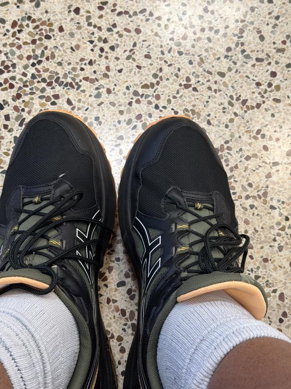 Wearing the shoes in real time.