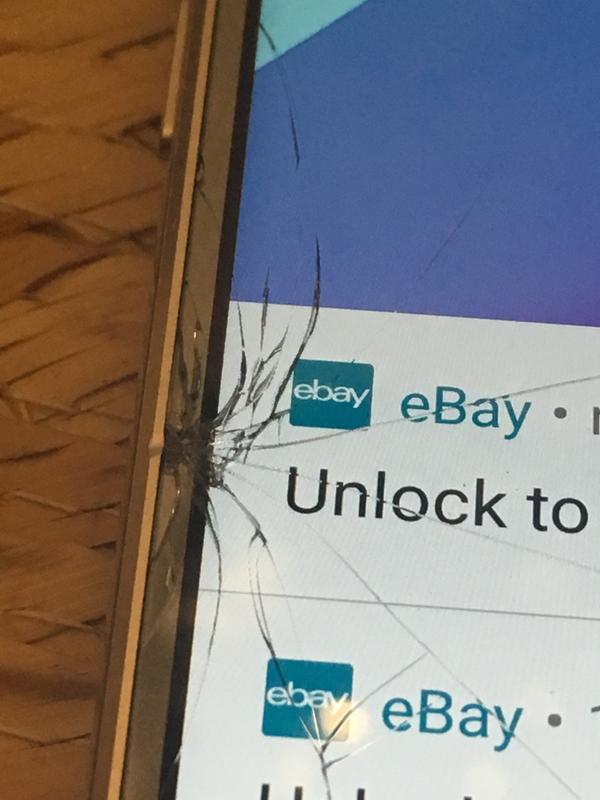 Damaged glass