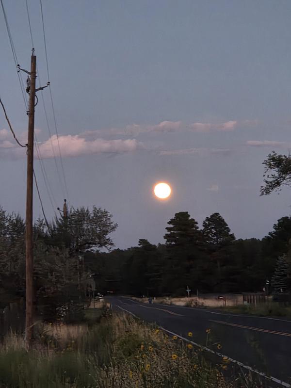 See the moon.