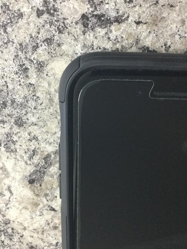 Around top edge