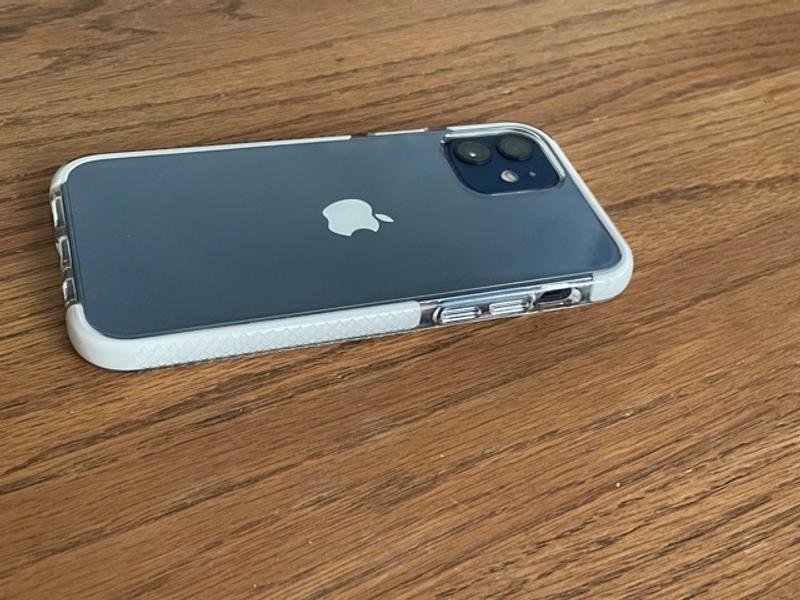 White etched sides and clear back
