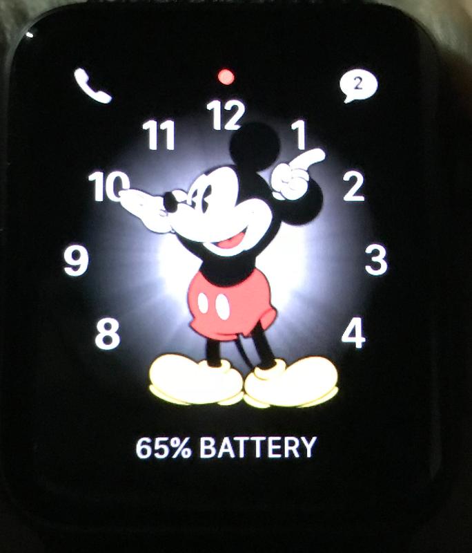 Mickey Mouse watch face - he will even say the time with just a tap of the face!
