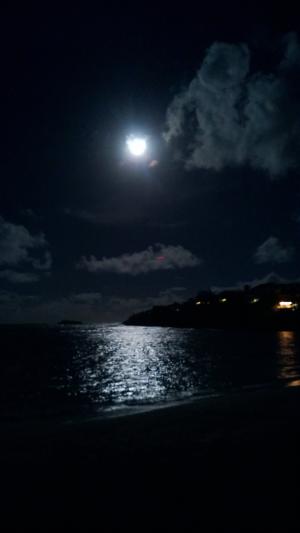 Full moon on the beach. Much better quality than my friend's iPhone 5.