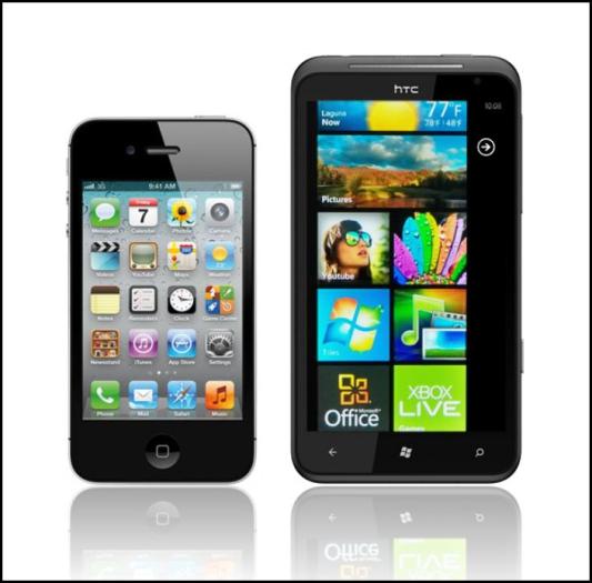 Titan next to the Iphone 4s