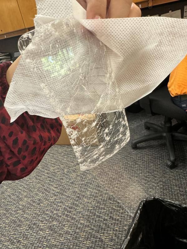 Screen protector after I peeled it off.