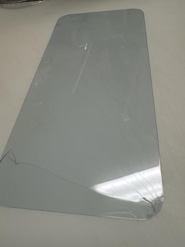 Safety glass broke. Was not protected by phone case